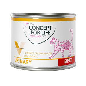 Výhodné balení Concept for Life Veterinary Diet 24 x 200 g / 185 g   - Urinary hovězí 24 x 200 g
