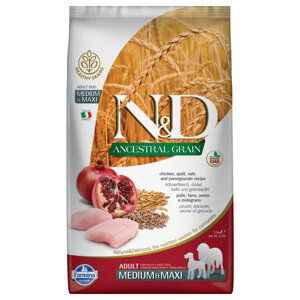 Farmina N&D Ancestral Grain Adult Medium/Maxi Chicken & Pomegranate - 12 kg