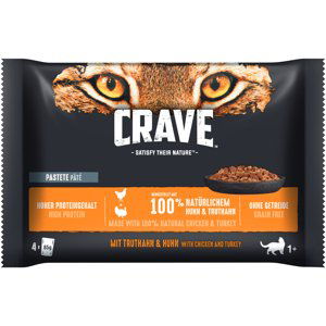 Crave Pouch Multipack 4 x 85 g - Paštika s kuřetem & krocanem