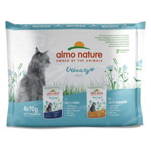 Almo Nature Holistic Urinary Help - Mix: 6 x 70 g s rybou & s kuřetem