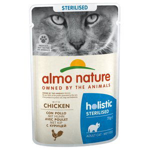 Almo Nature Holistic Sterilised - 12 x 70 g s kuřetem