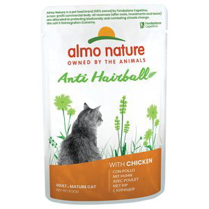 Almo Nature Holistic Anti Hairball - 12 x 70 g s kuřetem