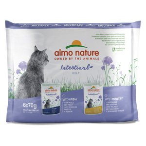 Almo Nature Holistic Intestinal Help - 12 x 70 g Mix: s drůbeží & s rybou