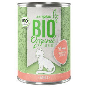 Výhodné balení zooplus Bio 24 x 400 g - bio losos a bio kuřecí