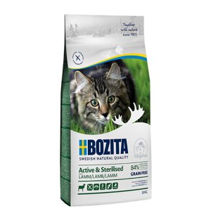 Bozita Grain Free Active & Sterilised s jehněčím - 10 kg