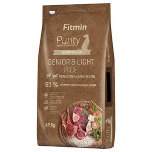 Fitmin dog Purity Rice Senior & Light Venison & Lamb - 12 kg