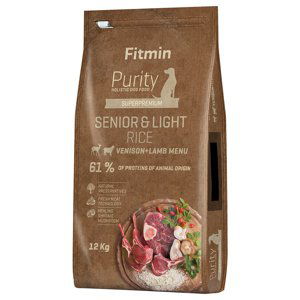 Fitmin dog Purity Rice Senior & Light Venison & Lamb - 2 x 12 kg