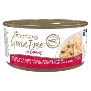 Applaws Grainfree in Gravy 6 x 70 g  - Kuře a kachna