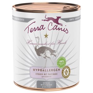 Terra Canis Hypoallergen 12 x 800 g - pštrosí s pastinákem