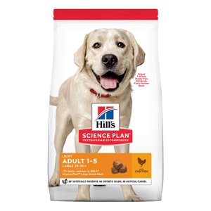 Hill's Science Plan, 18 kg, 14 + 4 kg zdarma!  - Adult Light Large Breed chicken