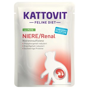 Kattovit Niere/Renal (renální insuficience) Pouch 24 x 85 g  - krůtí