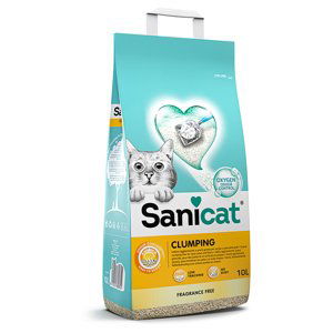 Sanicat hrudkující stelivo bez parfémů - 2 x 10 l