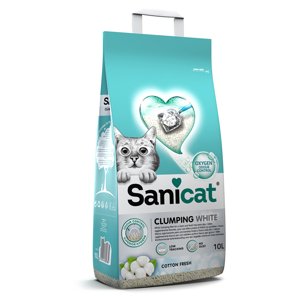 Sanicat hrudkující kočkolit svěží bavlna - 2 x 10 l