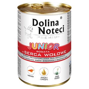 Dolina Noteci Premium Junior 24 x 400 g - hovězí srdce