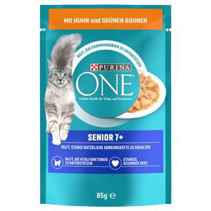 PURINA ONE Senior 7+ kuřecí - kuřecí / zelené fazolky (26 x 85 g)