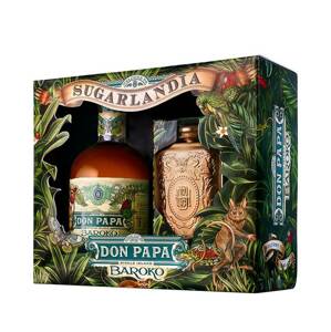 Don Papa Baroko & Hip Flask Gift Box 40,0% 0,7 l