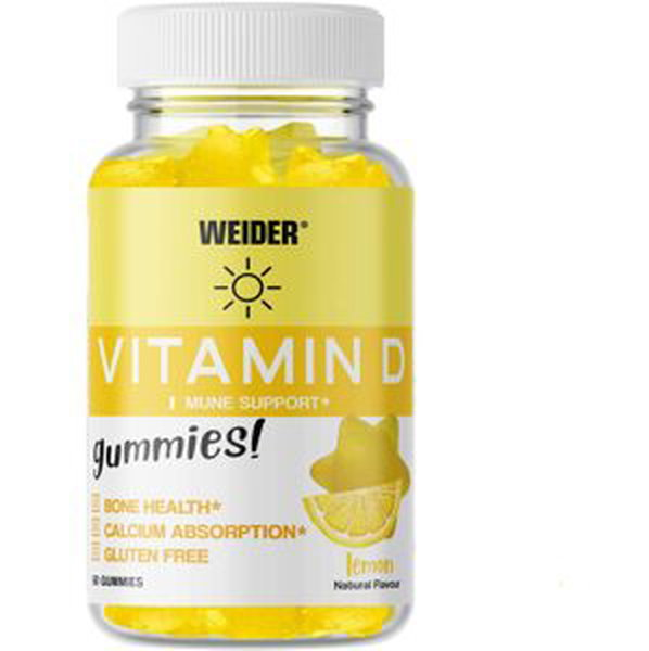 Weider Vitamin D 50 gummies, želatinové bonbóny obsahující vitamín D Varianta: Citron