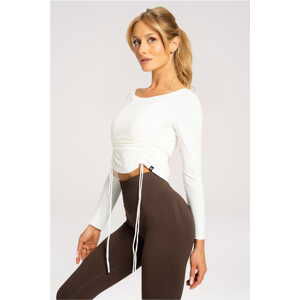 Gym Glamour Rippled Top White Barva: Bílá, Velikost: XS