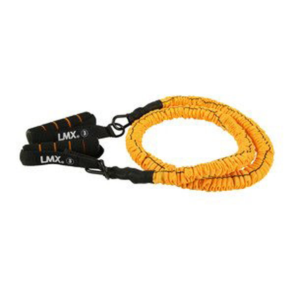 Lifemaxx Posilovací gumy s madlem LMX1171 Barva: Oranžová - střední zátěž