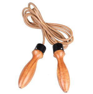 Merco Švihadlo Leather rope II kožené lano, dřevěné ručky Délka: 260 cm