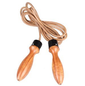 Merco Švihadlo Leather rope II kožené lano, dřevěné ručky Délka: 290 cm