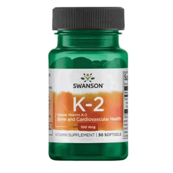 Vitamín K2 30 tobolek 100mcg - Swanson - EXP 8/22