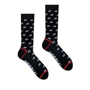 NEBBIA N-pattern vysoké ponožky 104 černá Velikost: 35-38