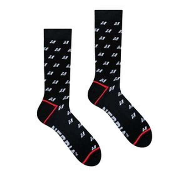 NEBBIA N-pattern vysoké ponožky 104 černá Velikost: 43-46
