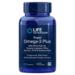 Life Extension Super Omega-3 Plus EPA/DHA rybí olej se sezamovými lignany a olivovým extraktem, Krill & Astaxanthin, 120 kapslí