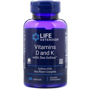 Life Extension Vitamins D and K with Sea-Iodine™