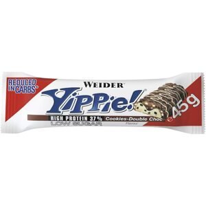 Weider Yippie! Low Sugar High Protein 37%, 45 g - EXP 09/2023 Varianta: Brownie-Vanila
