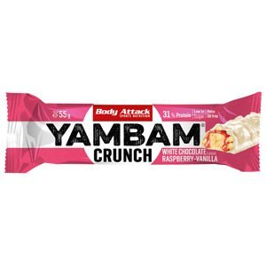 Body Attack Yambam Crunch 55 g, tyčinka s 31% bílkovin a velmi nízkým obsahem cukru - EXP 06/2023 Varianta: Chocolate Brownie