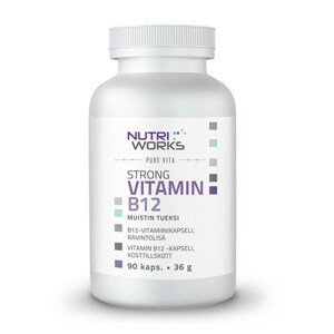Strong Vitamin B12 90 kapslí (Silný vitamín B12) - NutriWorks - EXP: 21/1/23