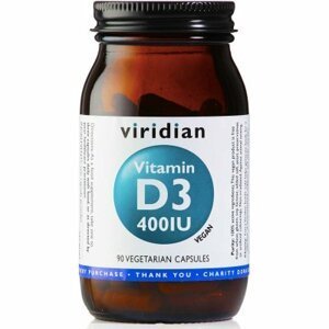 Vitamin D3 400iu 90 kapslí - Viridian - EXP: 19/11/22