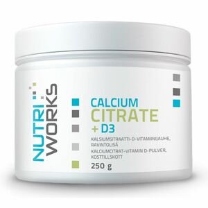 EXP 10.10.2023 Calcium Citrate + D3 250g (Citrát vápenatý + vitamín D3) - NutriWorks