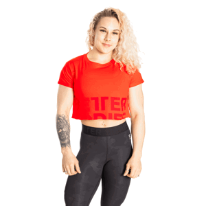 Better Bodies Tričko Astoria Cropped Tee Sunset Red Barva: Červená, Velikost: M