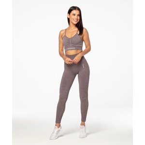 Carpatree Sportovní Podprsenka Seamless Allure™ Brown Melange Barva: Hnědá, Velikost: XS