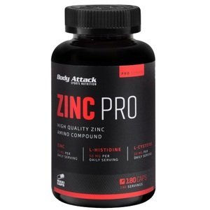 Body Attack Zinc Pro 180 kapslí Varianta: zinek + histidin + cystein + vitamin C