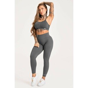 Gym Glamour Legíny Push Up 2.0 Silver Barva: Stříbrná, Velikost: XS