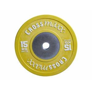 Lifemaxx Soutěžní bumper kotouče barevné, guma ocel 50 mm Crossmaxx Váha: 15 kg