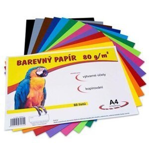 Barevný papír A4, 80g, 60 mix barev
