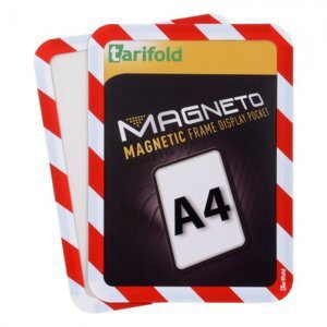 Magneto - bezpečnostní magnetický rámeček A4, červeno-bílý - 2 ks