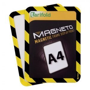Magneto - bezpečnostní magnetický rámeček A4, žluto-černý - 2 ks