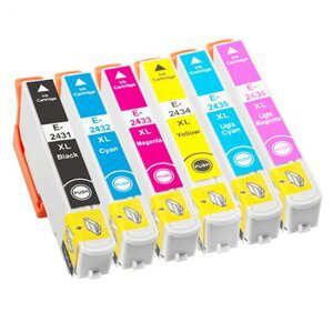 Texpo Epson T2438 - kompatibilní sada 6-ti cartridge, všechny barvy s čipy