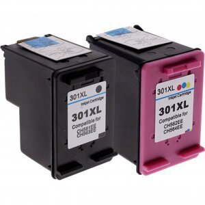 Texpo HP 301XL černá + 301XL tříbarevná - kompatibilní multibalení 2 kazet