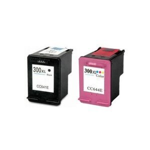 Texpo HP 300XL černá + tříbarevná - renovovaná sada 2 kazet s XL náplní