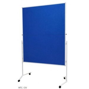 2x3 Moderační textilní tabule modrá 120x150cm - skládací