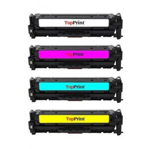Topprint   HP CC530A CC531A CC532A CC533A - kompatibilní sada barev hp 304A