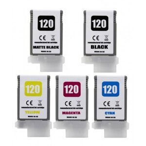 Texpo Canon PFI-120 Black - kompatibilní sada 5 barev