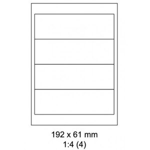 Samolepící etikety pro laserový a inkoustový tisk 192 x 61 mm